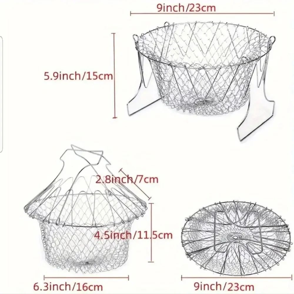 - Stainless Steel Fry Basket for Home Kitchen